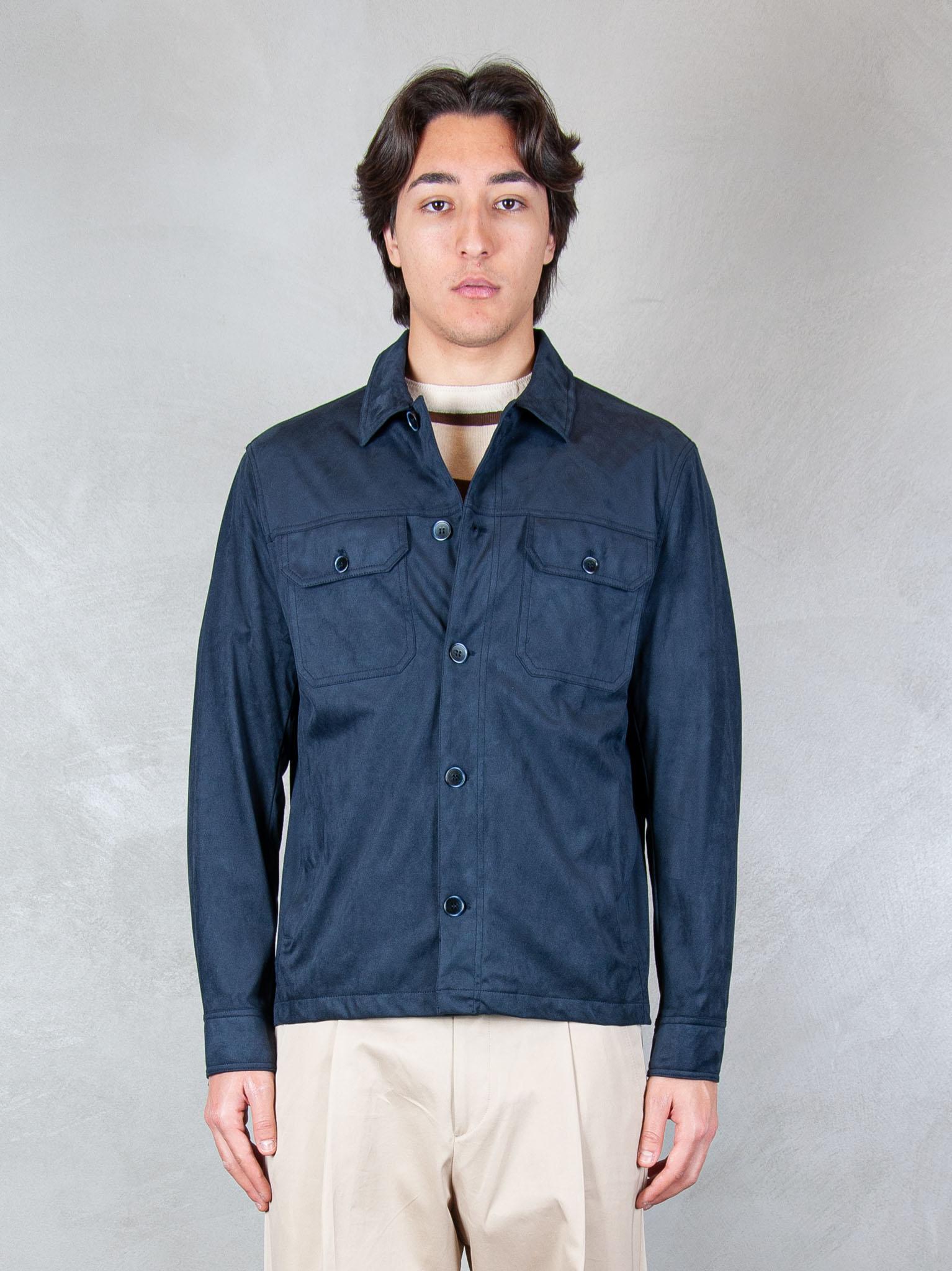 Seinse Giubbotto Camicia Ecopelle GBE1137 BLUE NAVY Seinse 