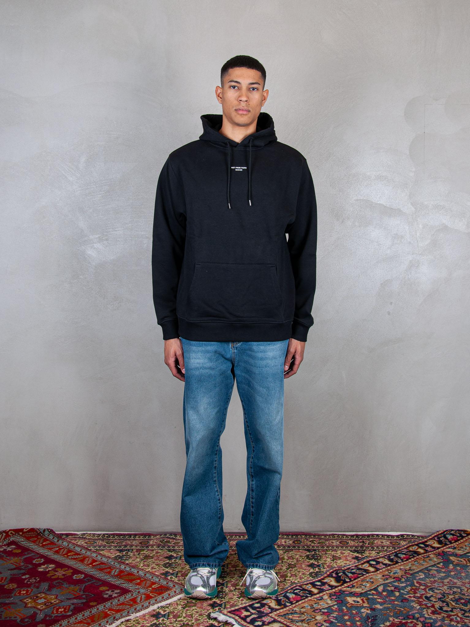 Drôle De Monsieur Felpa Hoodie Slogan HO161-CO127 BL Drôle De Monsieur 