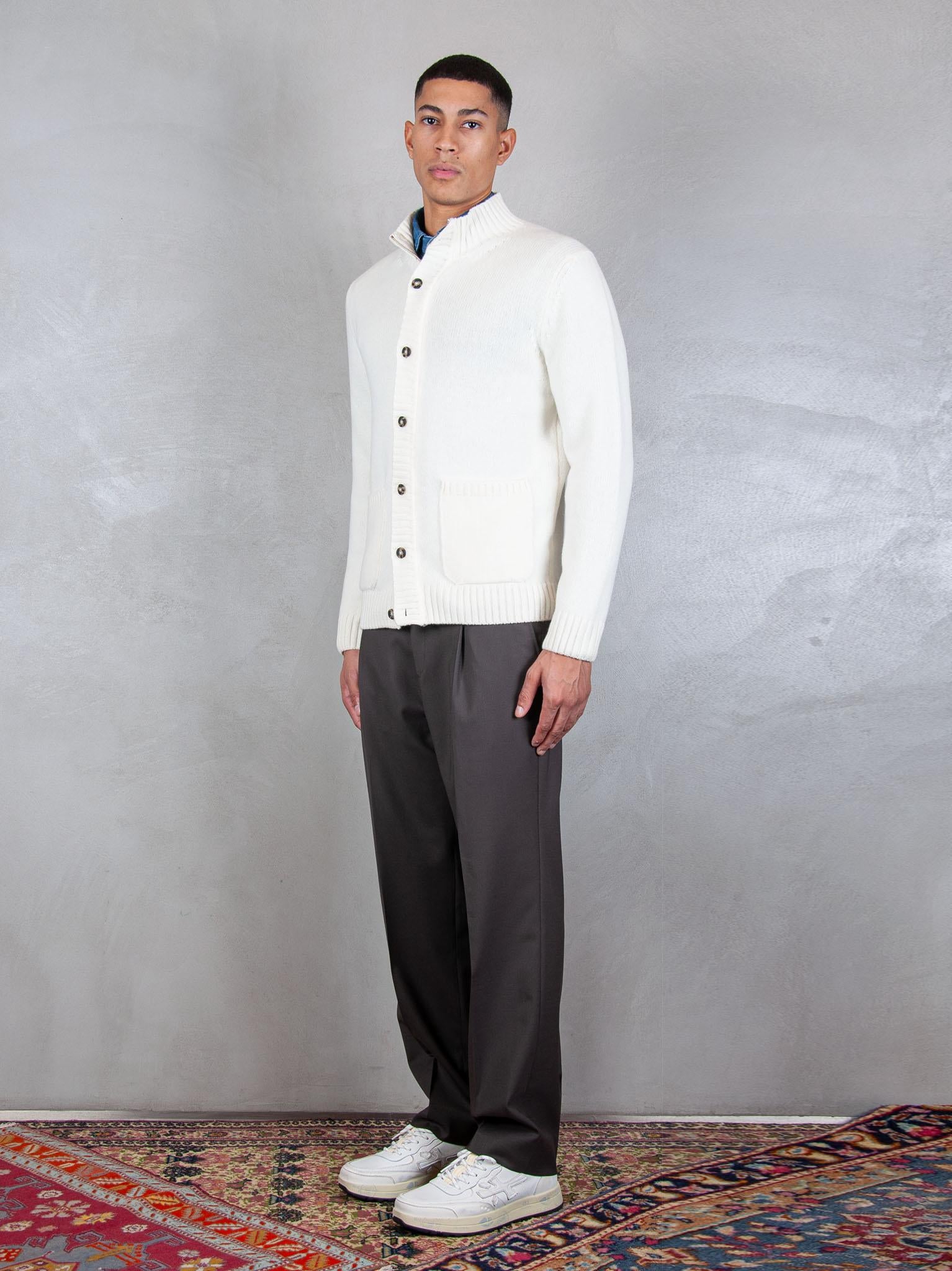 Luigi Gentile Maglia Giubbotto Zip e Bottoni LG1206 02 Luigi Gentile 