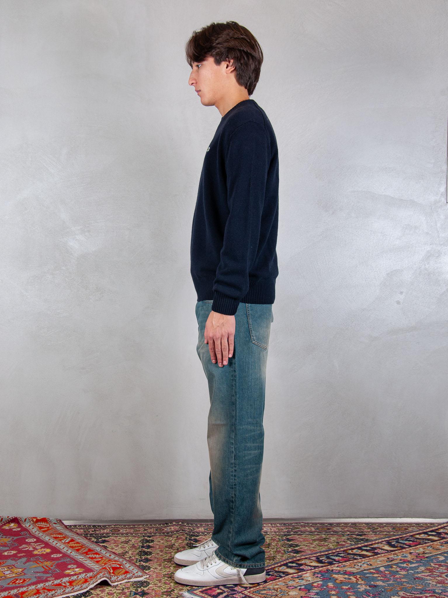 Maglia girocollo in lana cardata AH2916 166 Lacoste 