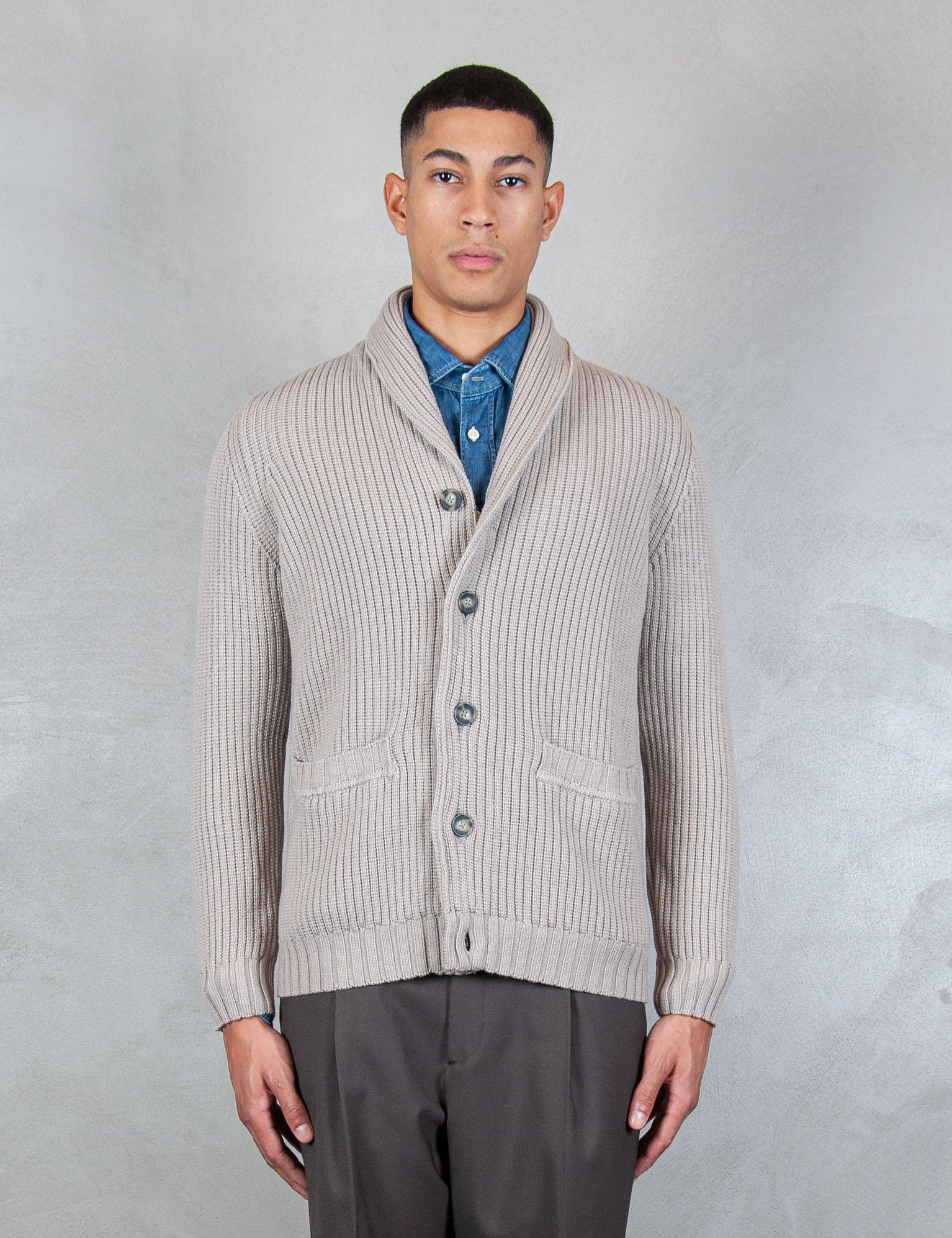 >Cardigan Collo Sciallato LG1181 10 Luigi Gentile 