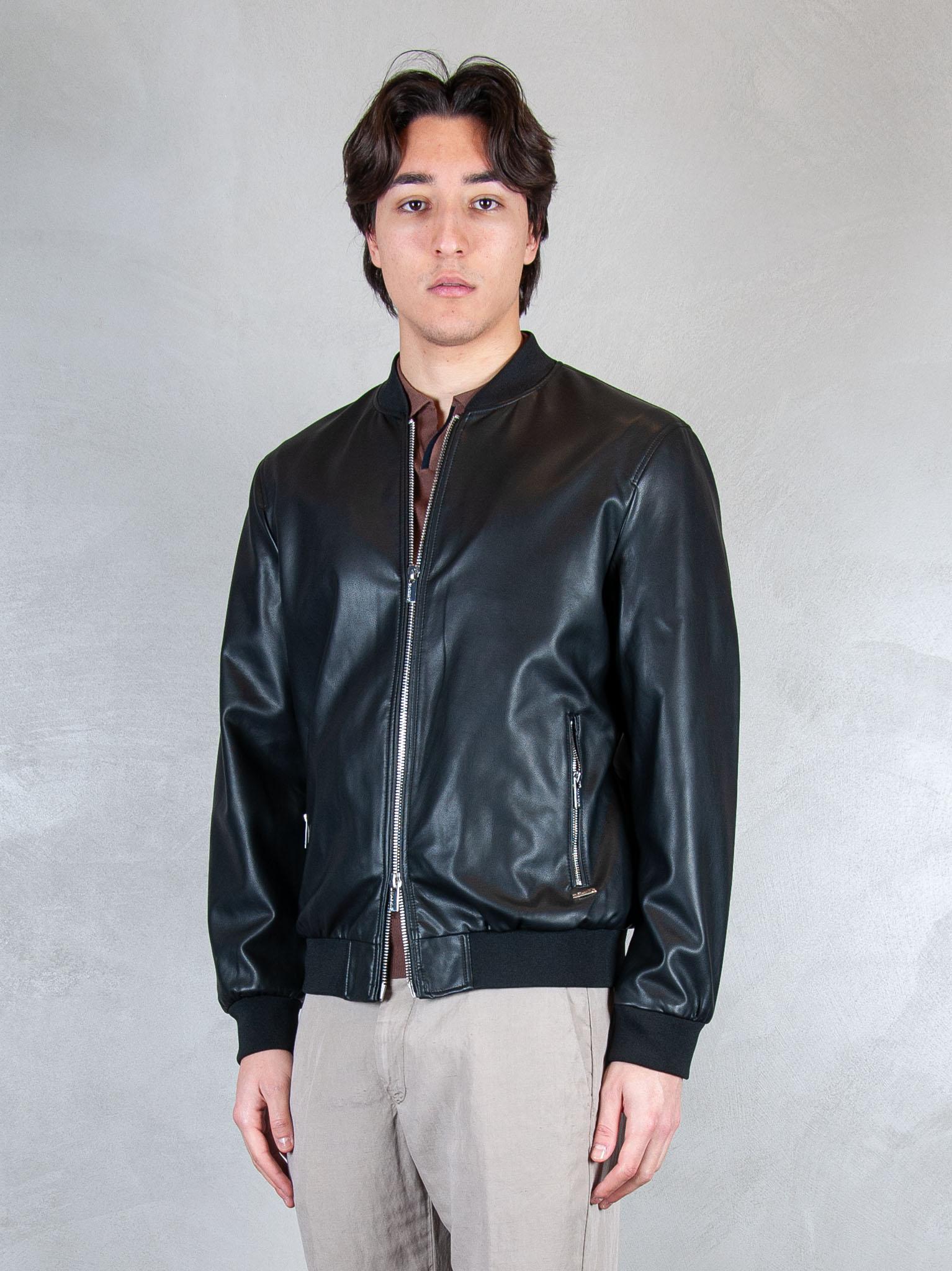 Markup Giubbotto Bomber Ecopelle MK14005 NERO MarkUp 
