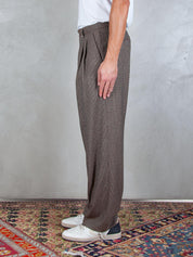 I'M Brian <BR/>Pantalone 2 pinces Pricipe di Galles PA3504 MORO I'm Brain 