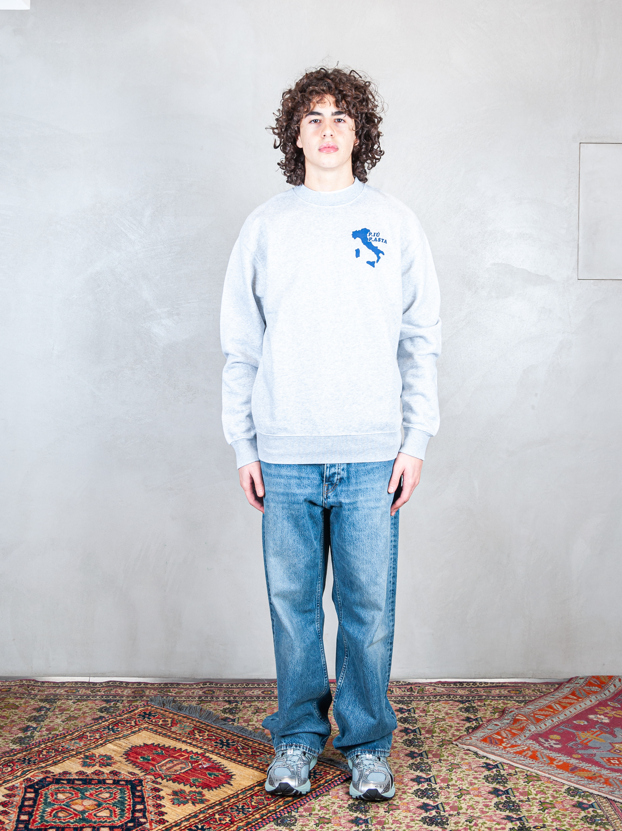 Public Possession felpa P.Più Pasta Crewneck P.PIU PASTA HEATHER GREY Public Possession 