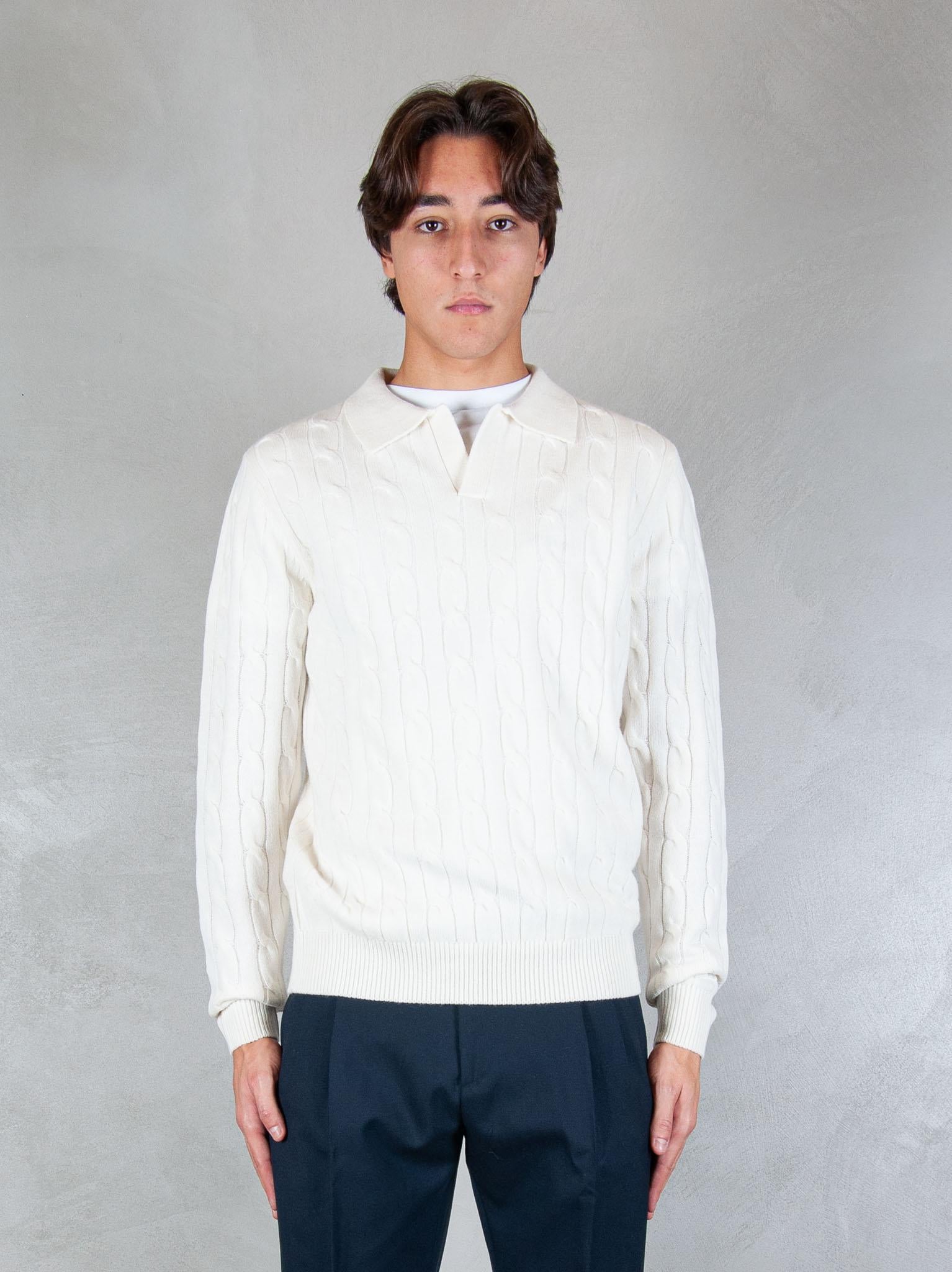 MC2 Saint Barth maglia Downing braid polo wool DOW0003 00040I MC2 St Barth 