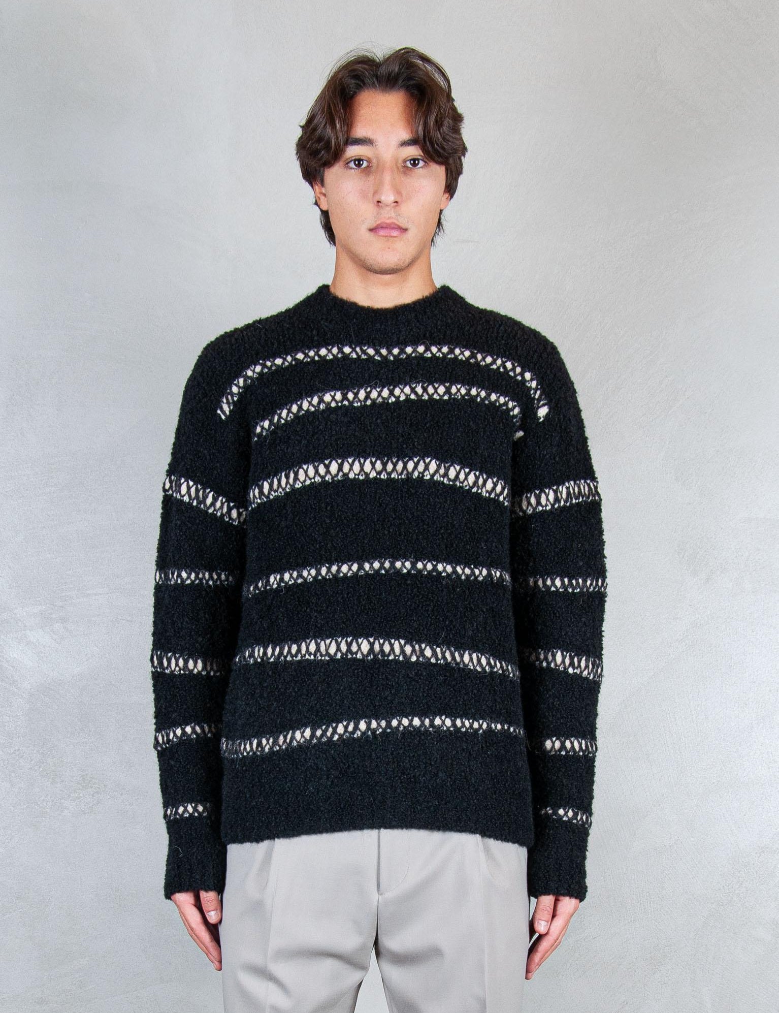 >Maglia girocollo jacquard FU46 03 Atomo Factory 