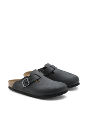 Birkenstock <BR/>Boston Oiled Leather BOSTON OILED LEATHER-BLACK Birkenstock 