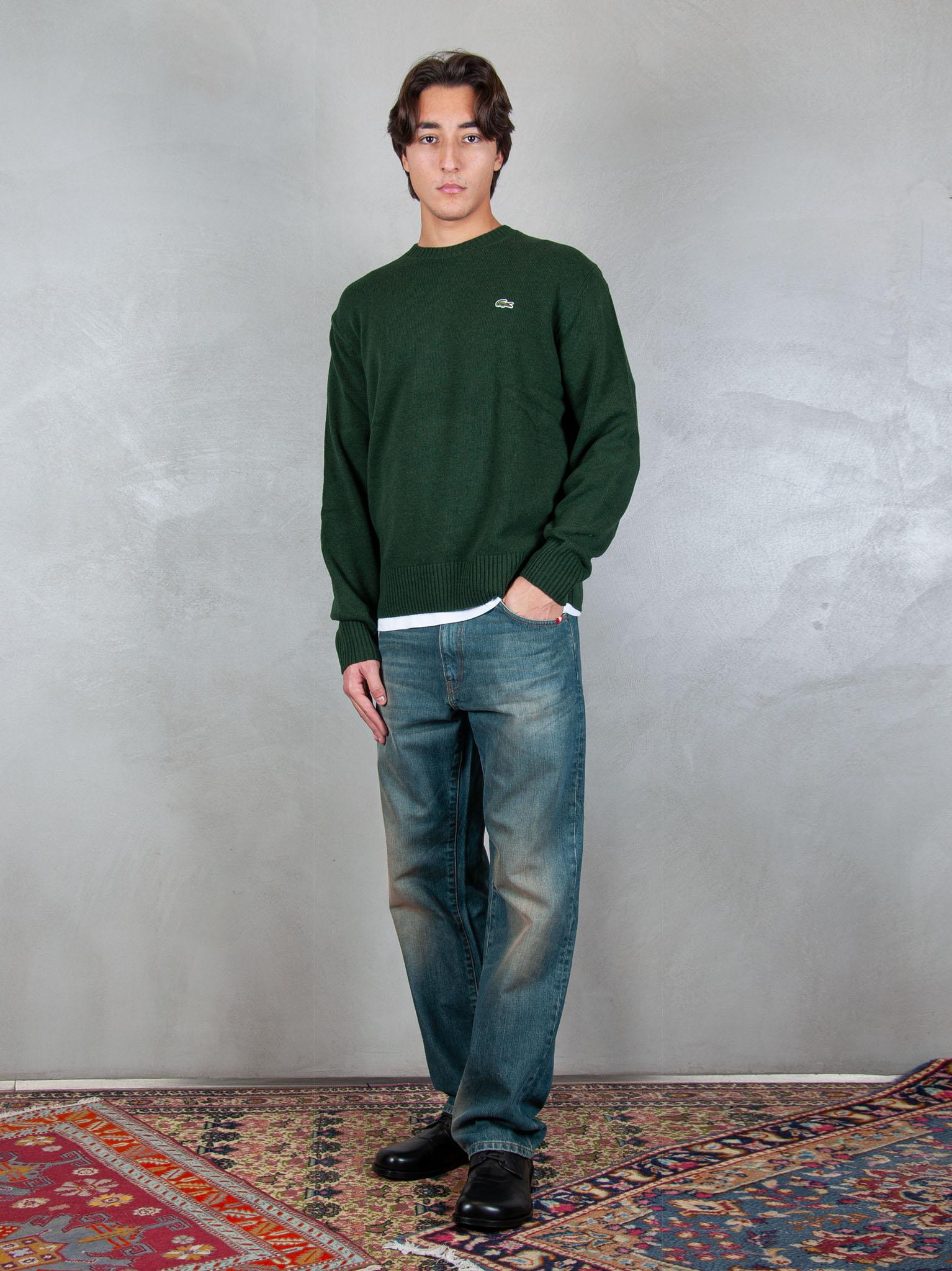 Lacoste Maglia girocollo in lana cardata AH2916 YZP Lacoste 