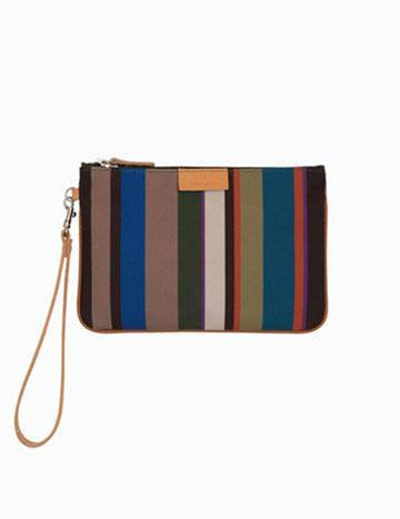 >Bustina contemporary unisex beige righe multicolor AP507888 32650 Gallo 