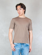 Seinse Tshirt <BR/>Doppio Collo Taglio Vivo TE3304 FANGO Seinse 