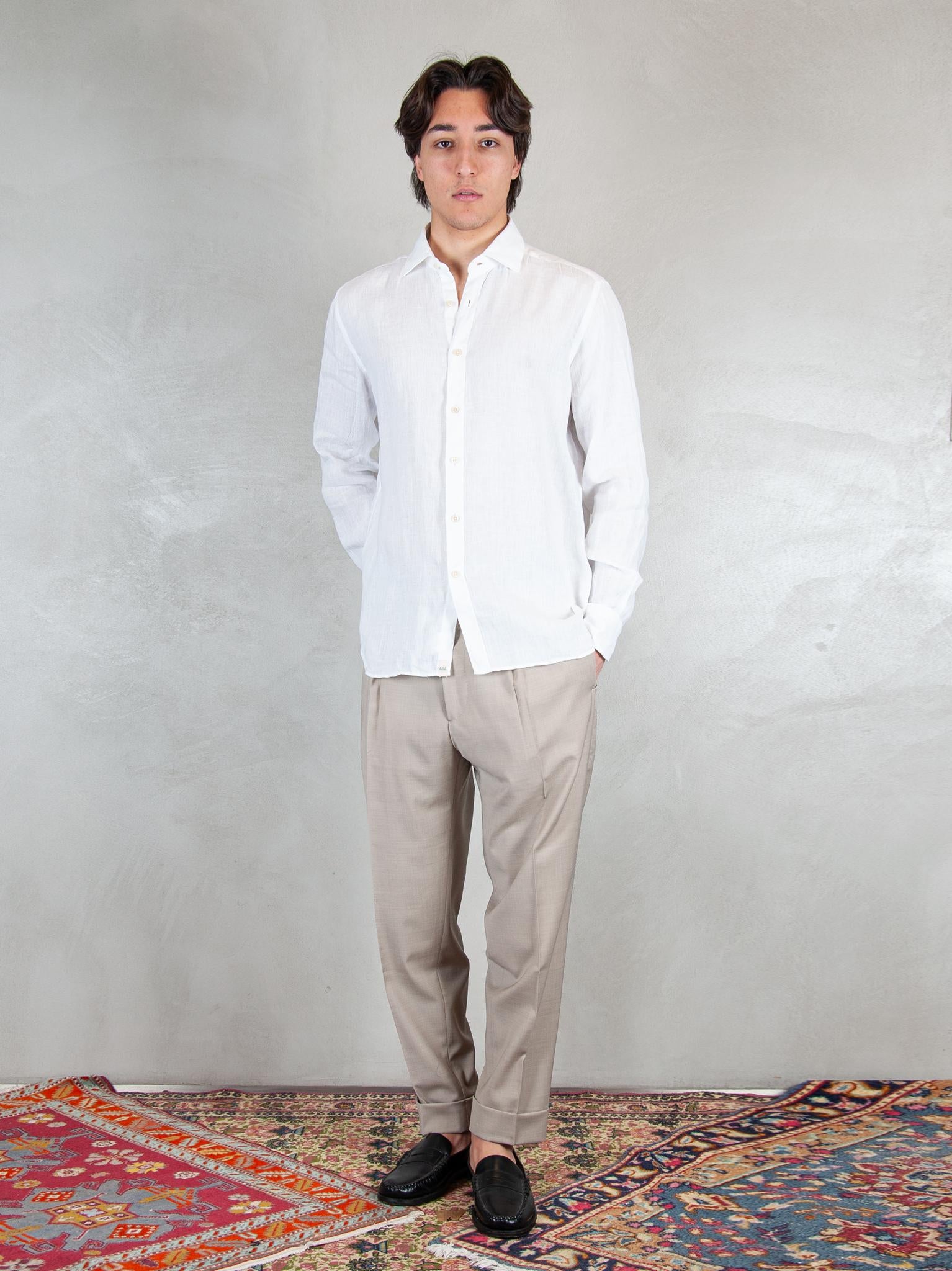 Tintoria Mattei Camicia Lino TNP J66-UA1 Tintoria Mattei 