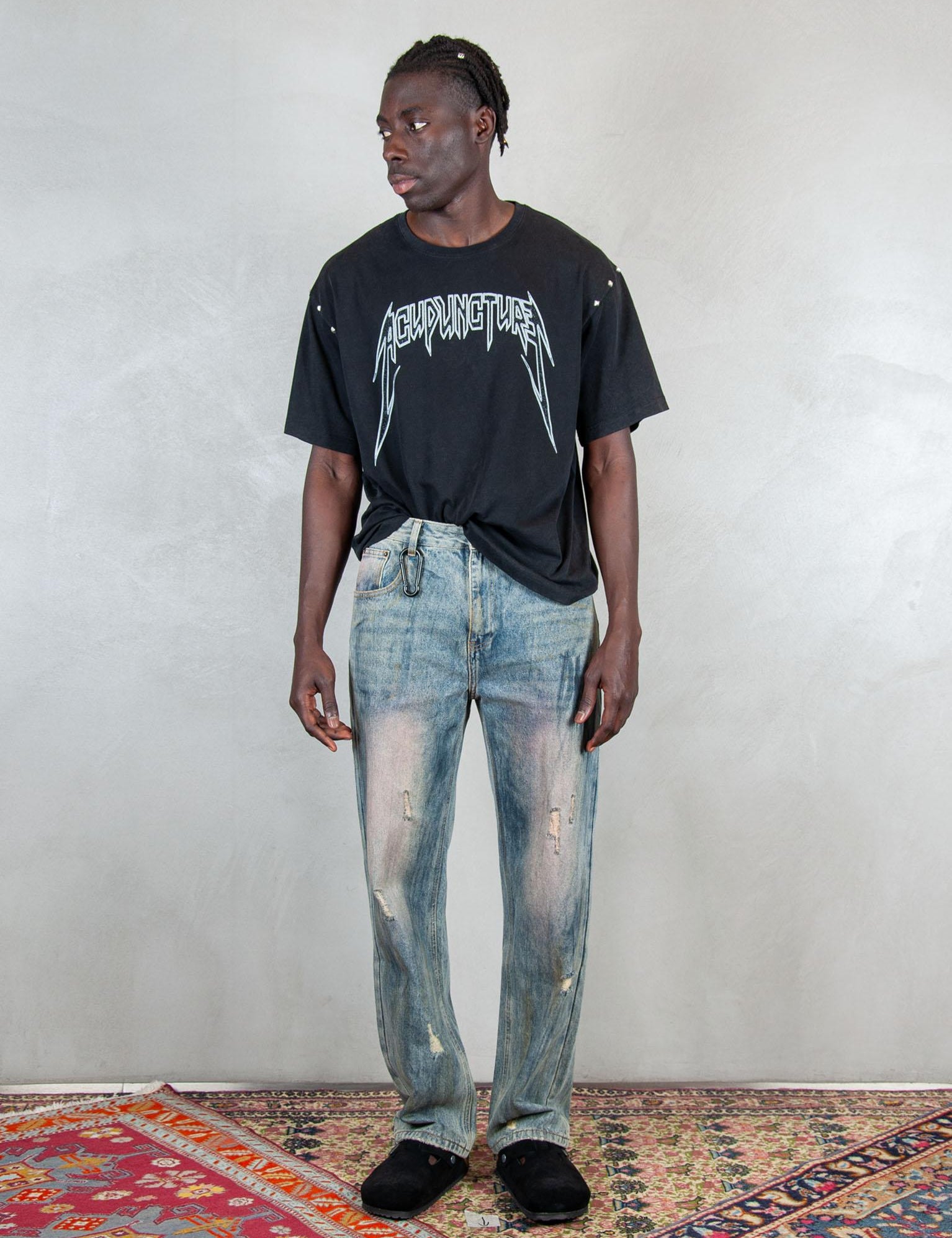 >Studded Metal STUDDED METAL WASHED BLACK Acupuncture 