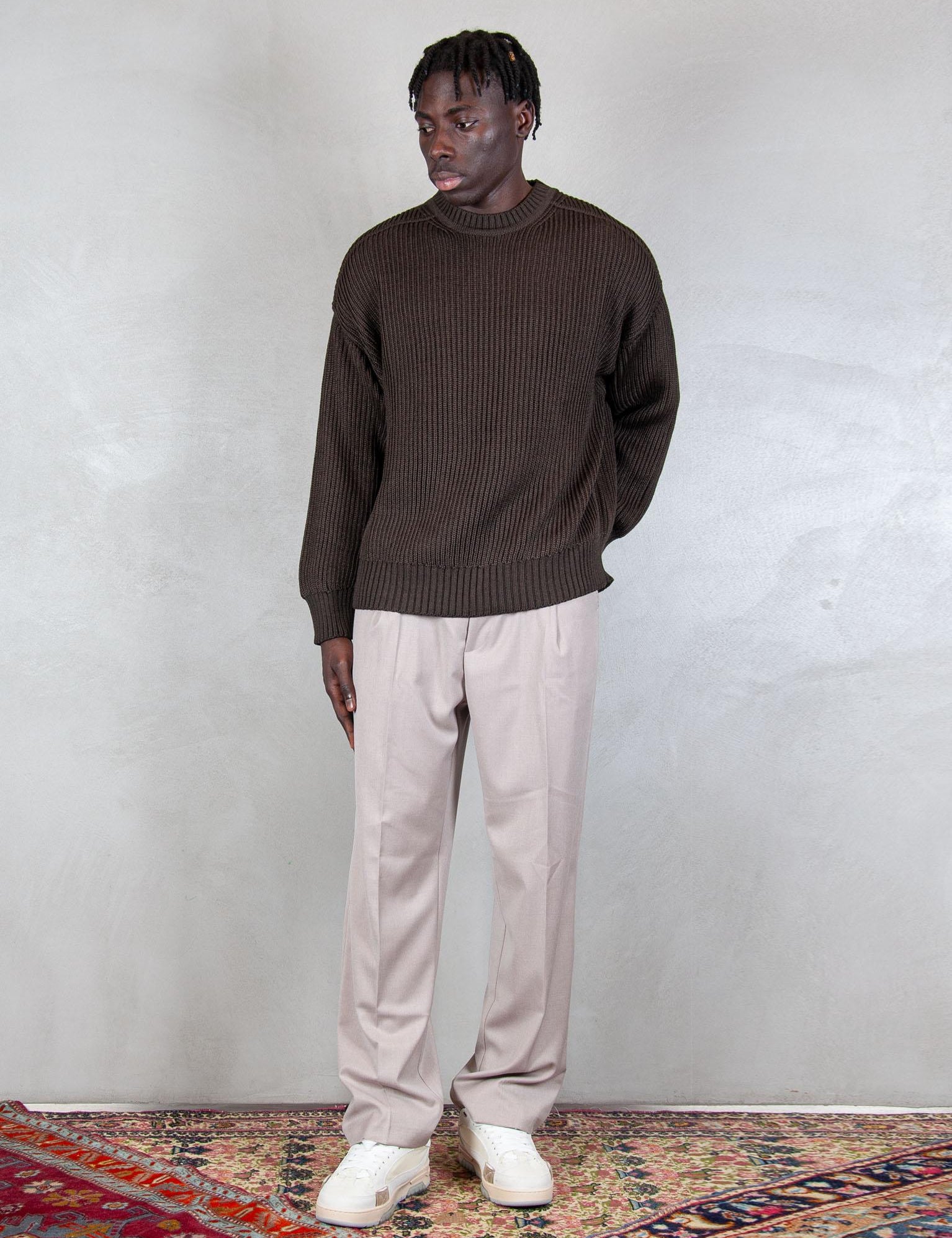 >Rib Sweater RIB SWEATER BROWN Hi Five 