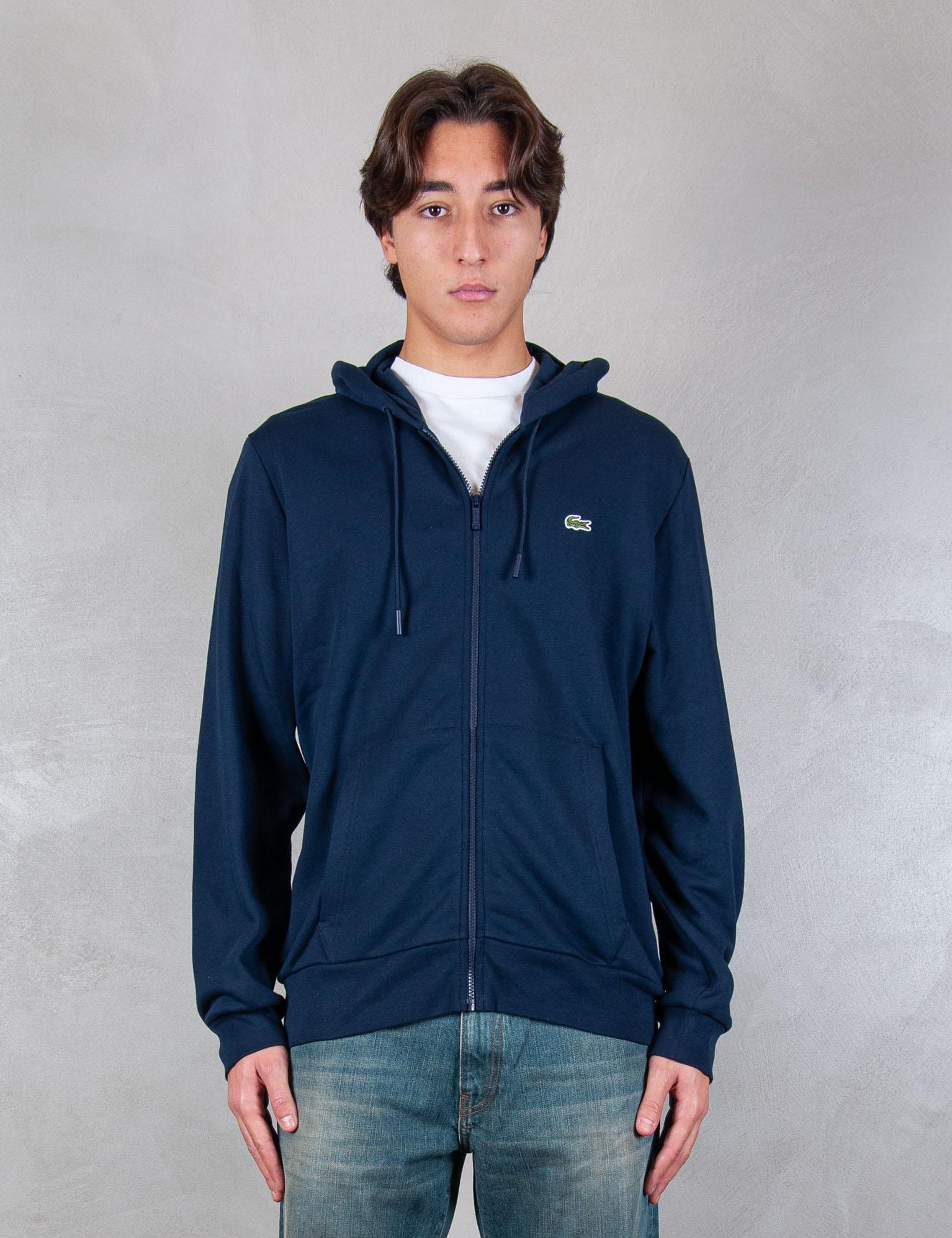 >Felpa cappuccio con zip SH9626 166 Lacoste 