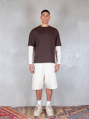 Drôle De Monsieur Bermuda <BR/>Le Short Baggy Écru G-BS147-CO188 OW Drôle De Monsieur 