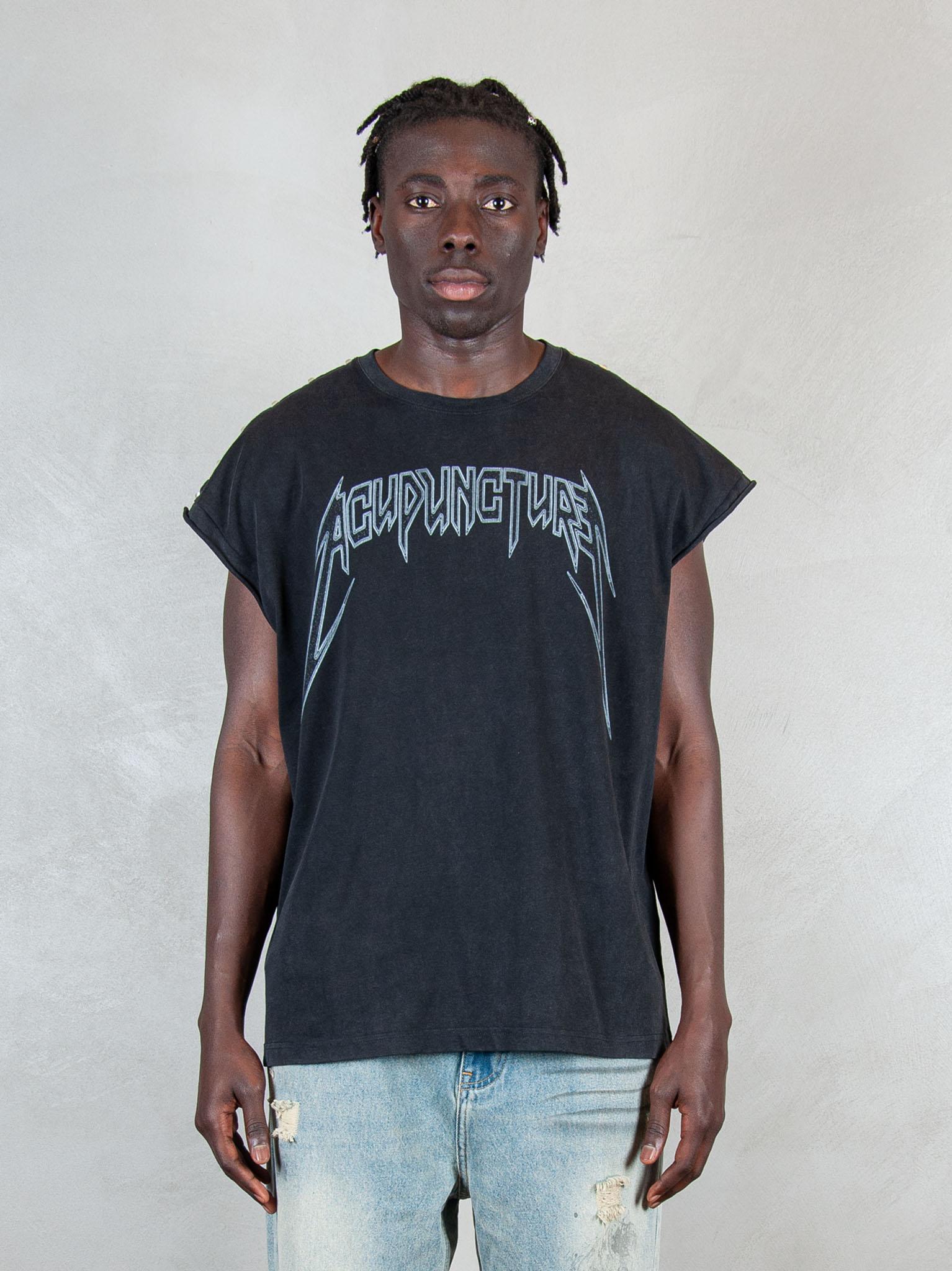 Acupuncture T-shirt   Studded Metal STUDDED METAL S/L WASHED BLACK Acupuncture 