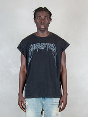 Acupuncture T-shirt   <BR/>Studded Metal STUDDED METAL S/L WASHED BLACK Acupuncture 