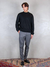 I'M Brian <BR/>Maglia girocollo rotture MA3416 NERO I'm Brain 