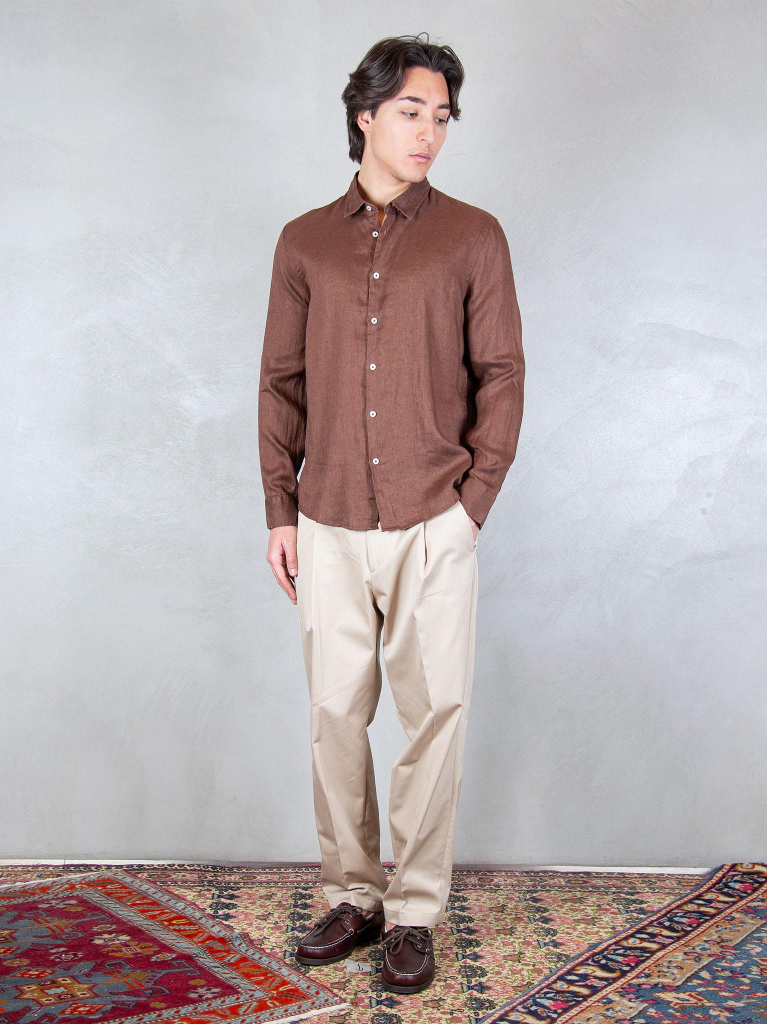 Seinse Camicia Lino CE1081 MOKA Seinse 