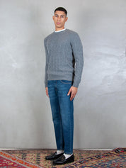 Luigi Gentile Maglia <BR/>Girocollo Treccia LG1202 04 Luigi Gentile 