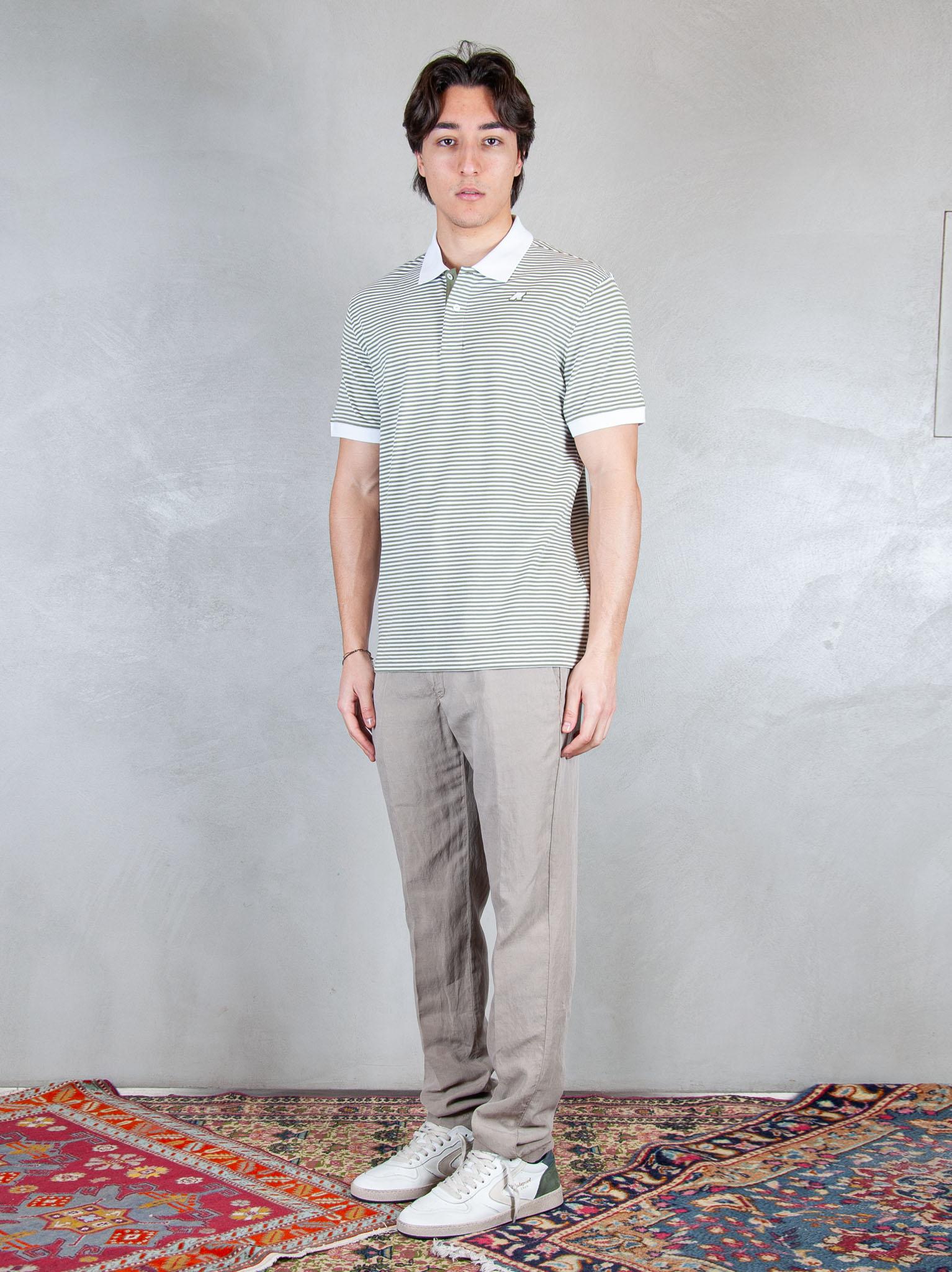 K-Way Polo  Vic millerighe yarn dyed piquè K2145DW AZX K-Way 