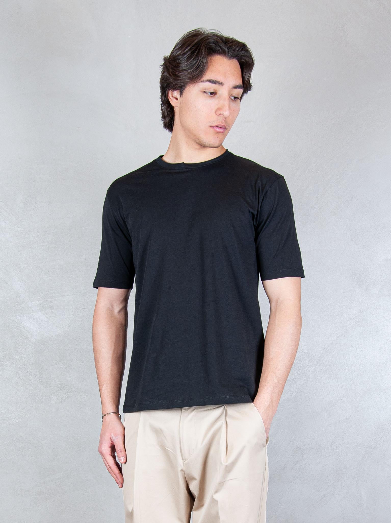 Seinse Tshirt Doppio Collo Taglio Vivo TE3304 NERO Seinse 