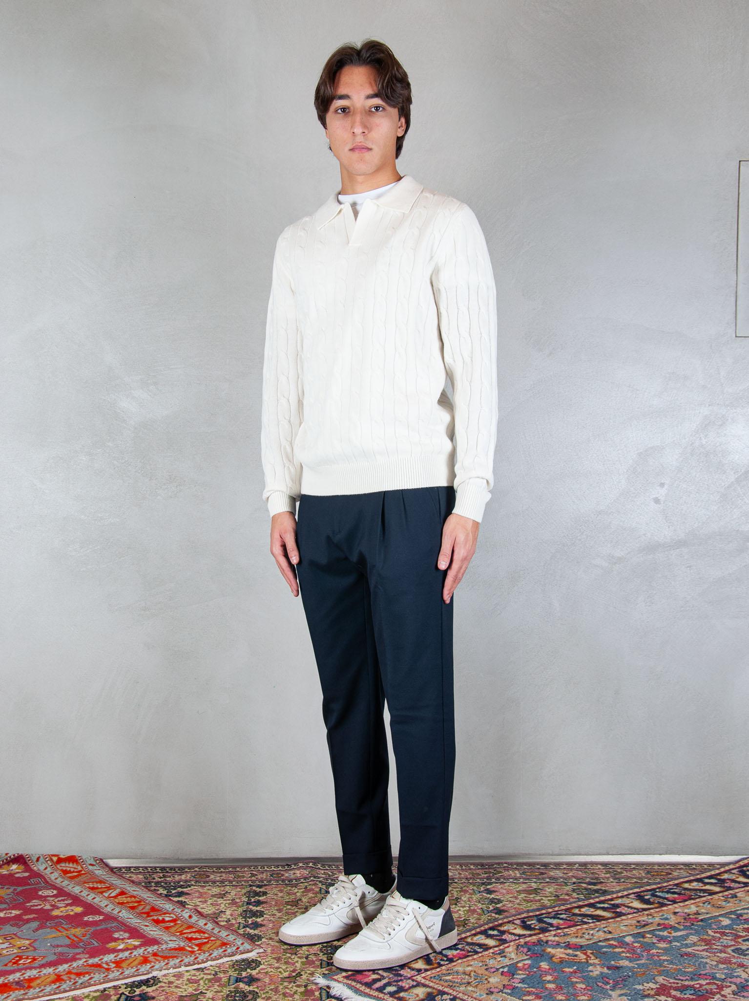 MC2 Saint Barth maglia Downing braid polo wool DOW0003 00040I MC2 St Barth 