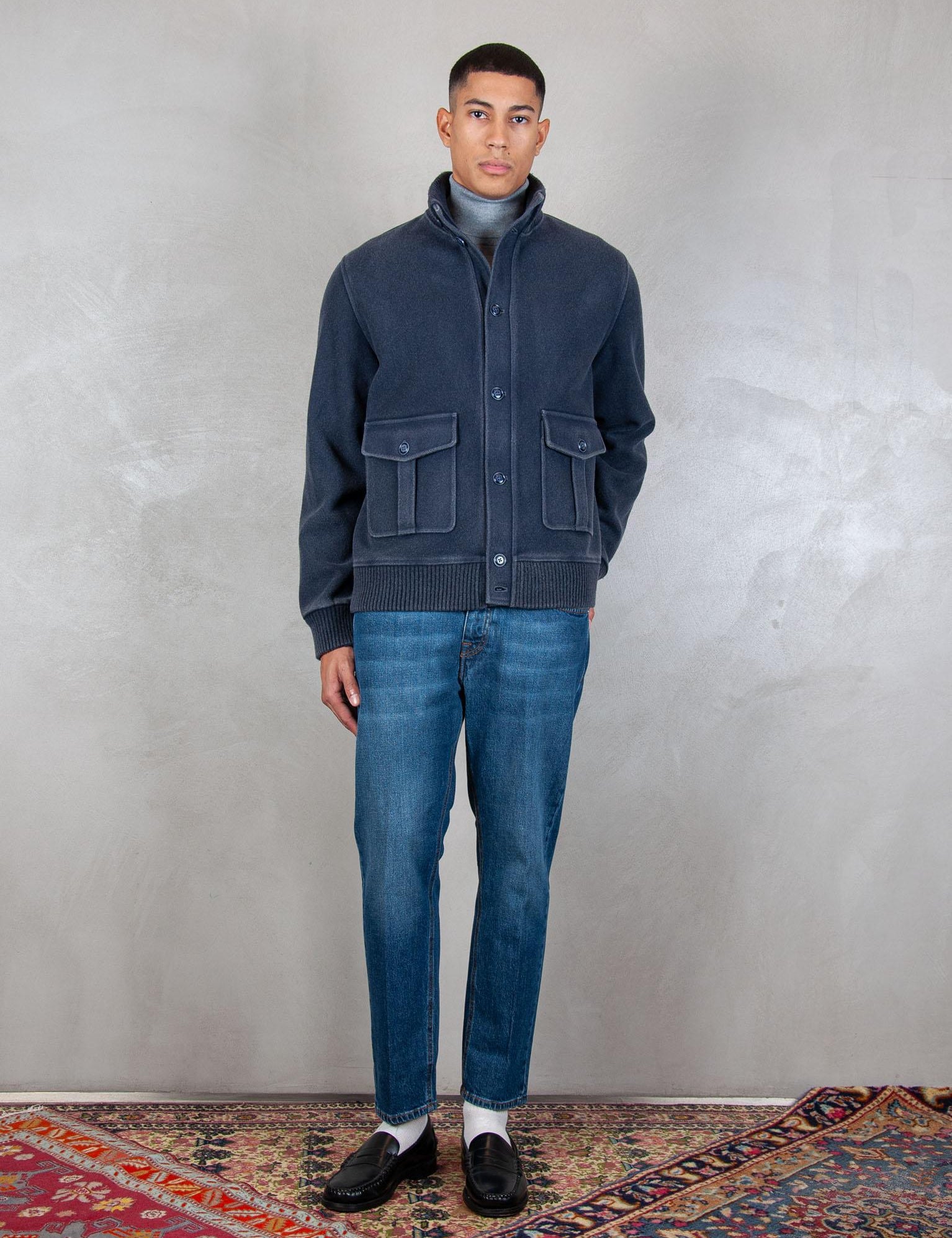 >Giubbotto Lana Stone Washed CN5123 851 Circolo 