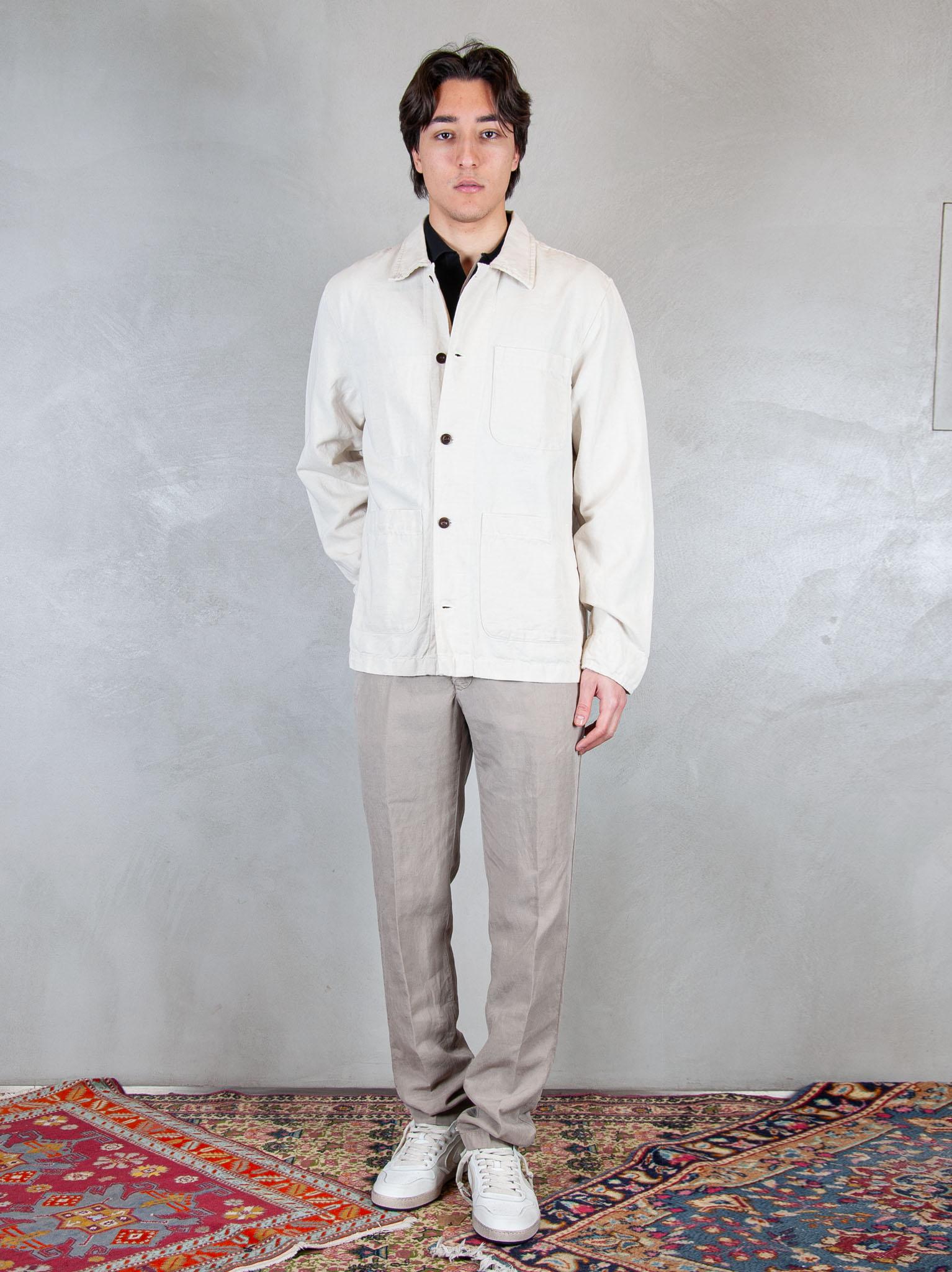Chesapeak's Overshirt Saint Malò SAINT MALO CTN/LIN-IVORY Chesapeak's 