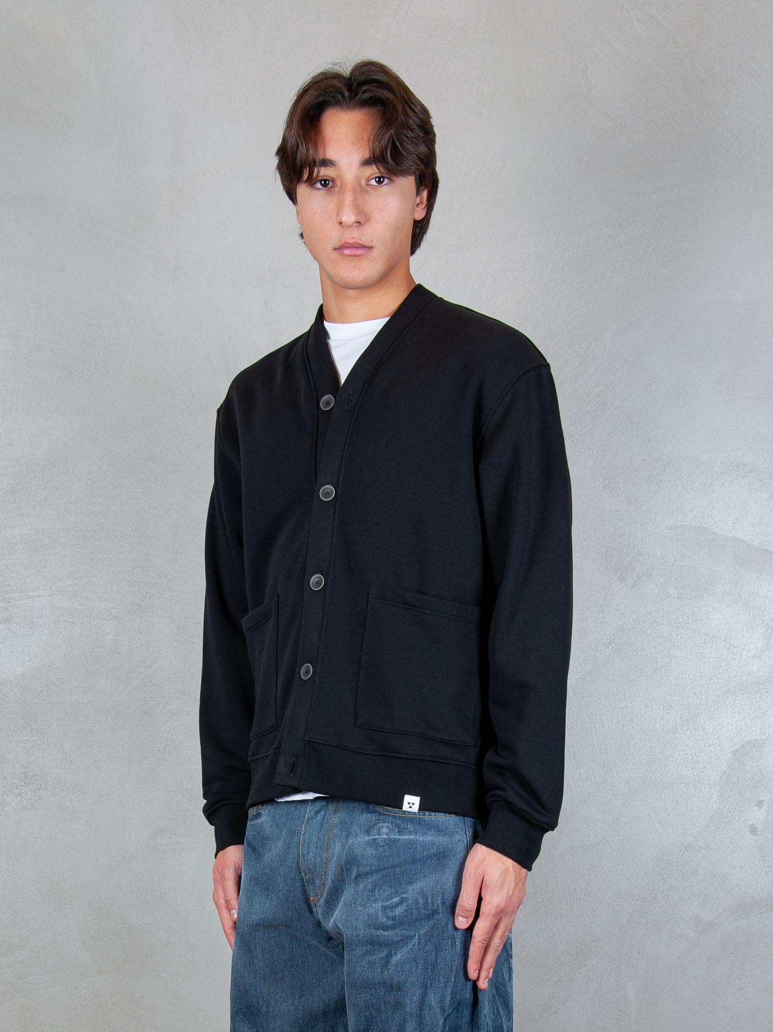 Woc felpa Seattle cardigan SW026FL NERO WOC 