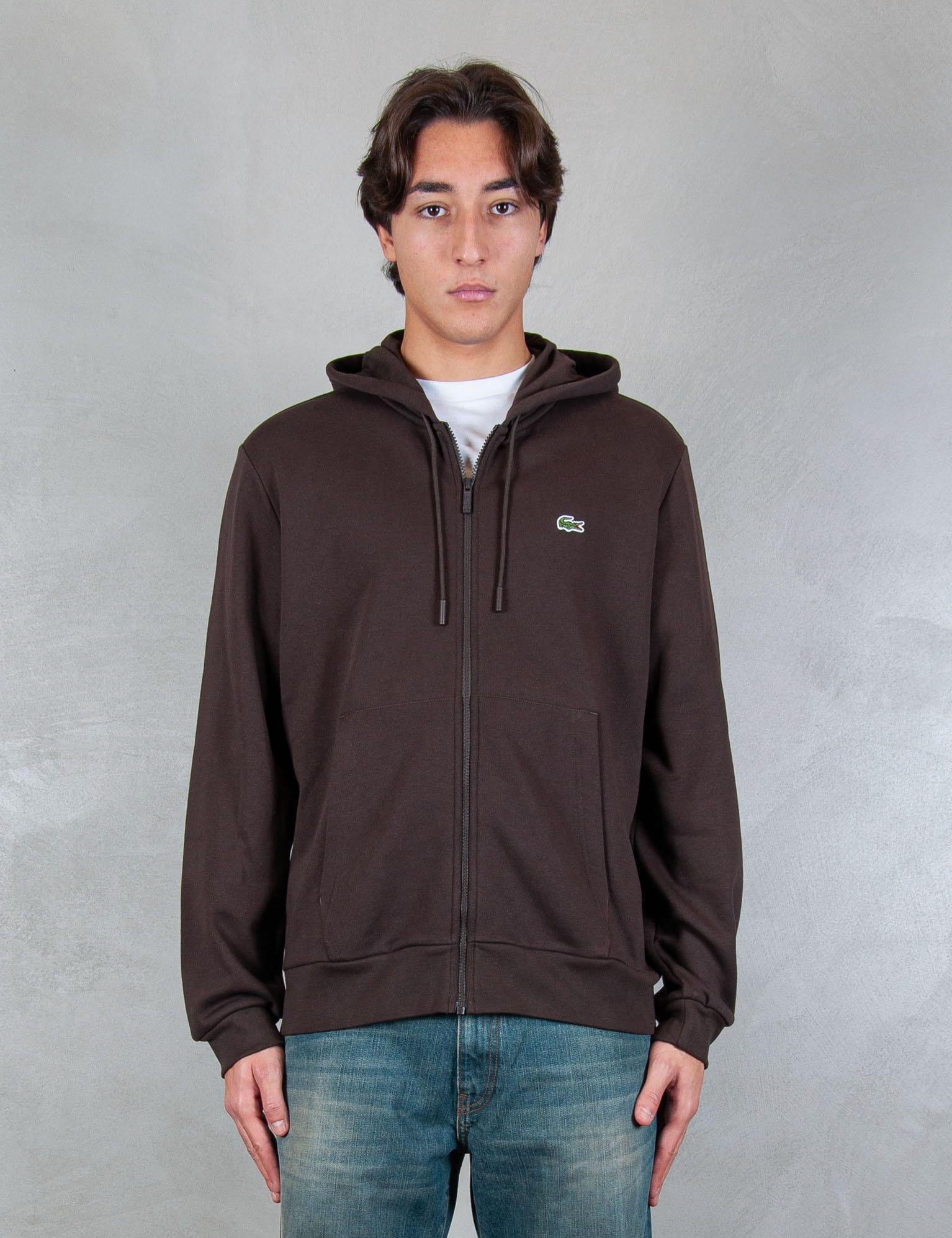 Felpa cappuccio con zip SH9626 SKB Lacoste 