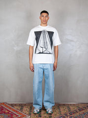 TTT T-Shirt <BR/>Drapery tee 13TS004 WHITE TTT 