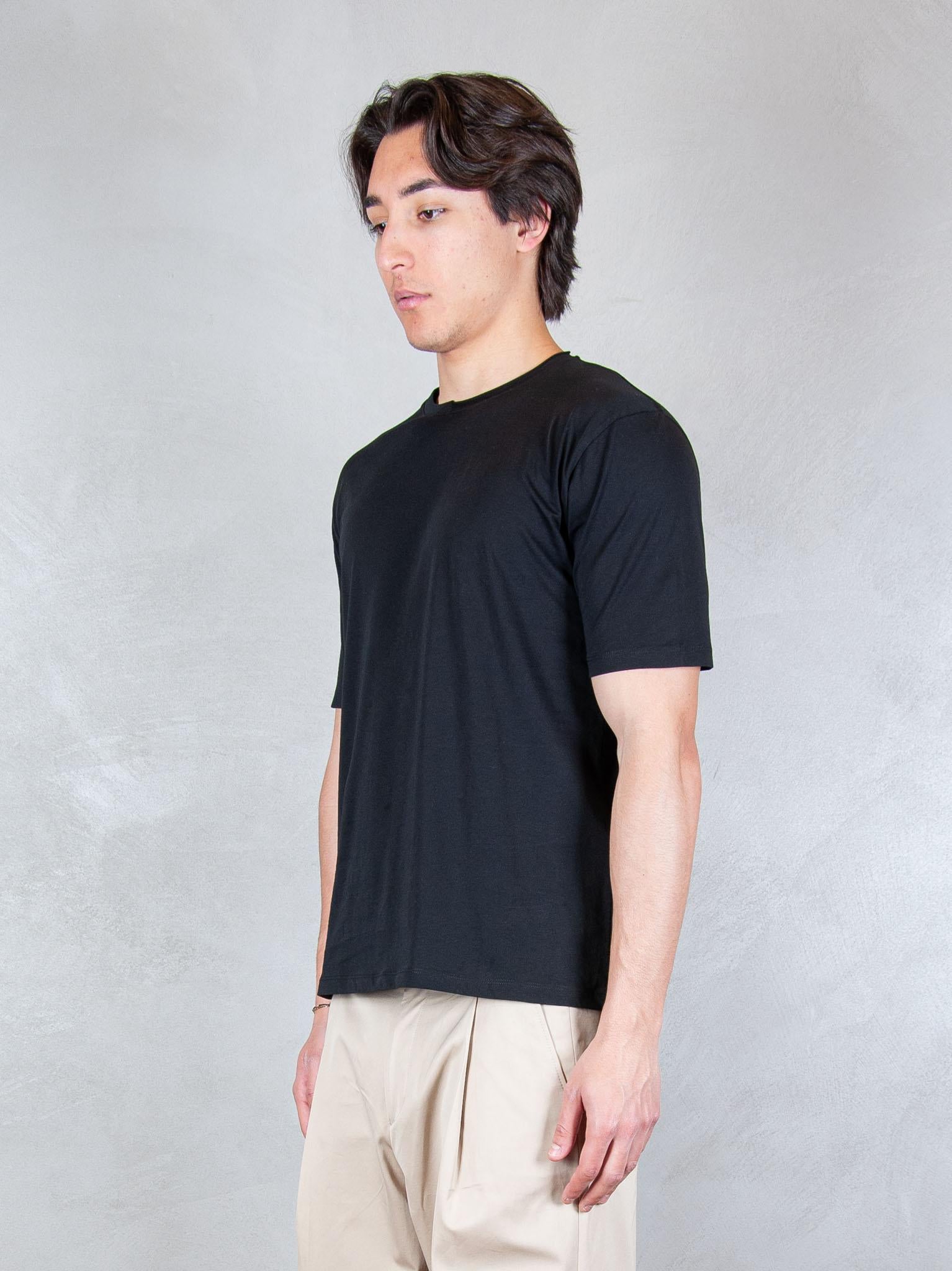 Seinse Tshirt Doppio Collo Taglio Vivo TE3304 NERO Seinse 