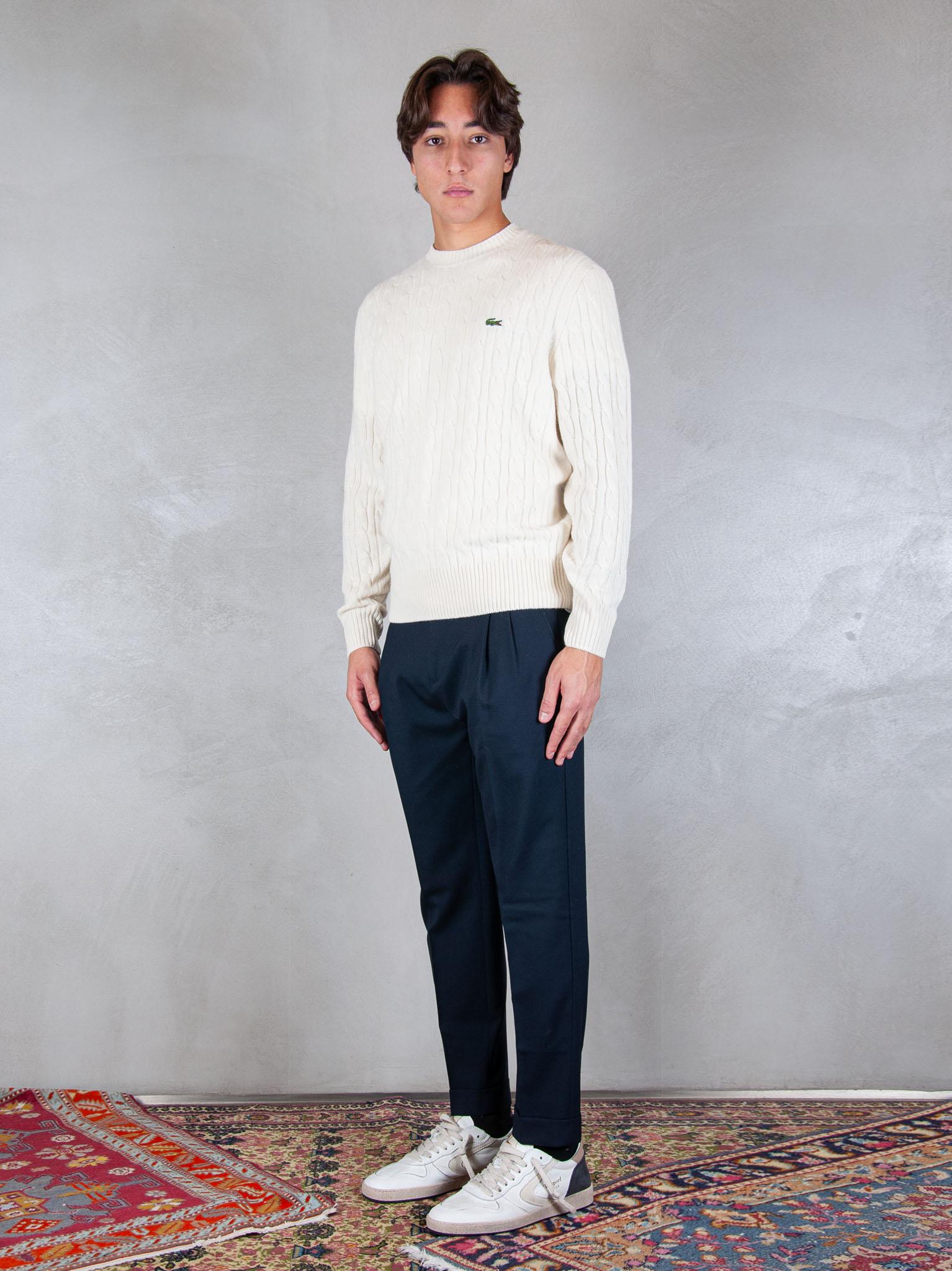 Lacoste Maglione girocollo a trecce AH2924 XFJ Lacoste 