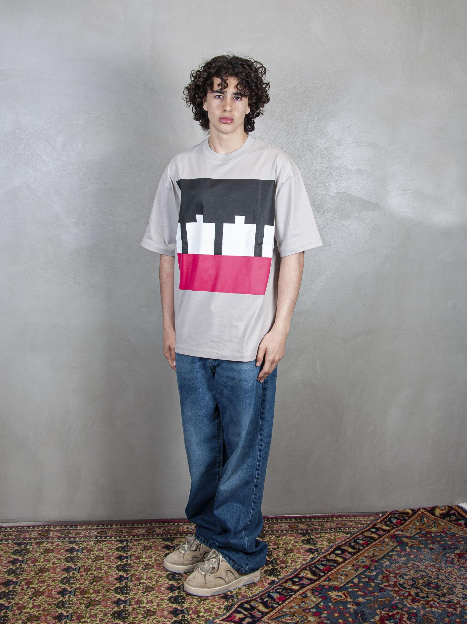 TTT T-Shirt Block Logo TS005 GREY/WHT/RED TTT 