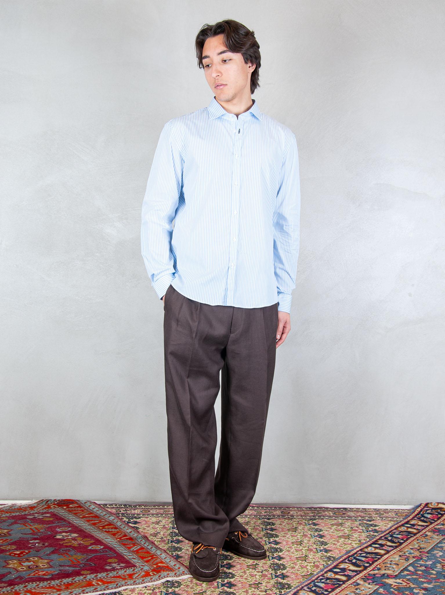Seinse Camicia Rigato CE1116 CELESTE/BIANCO Seinse 