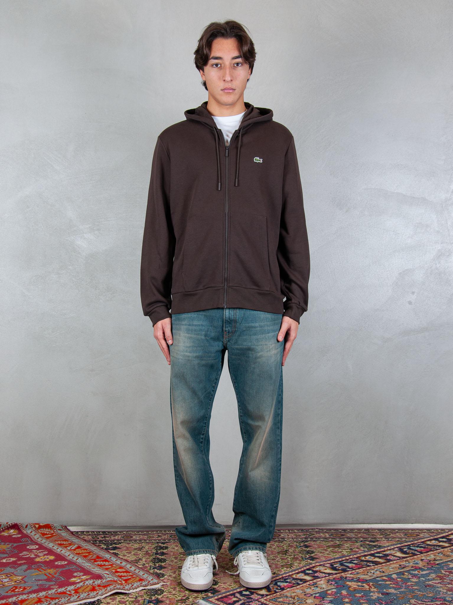 Felpa cappuccio con zip SH9626 SKB Lacoste 