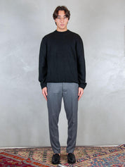 I'M Brian <BR/>Maglia girocollo rotture MA3416 NERO I'm Brain 