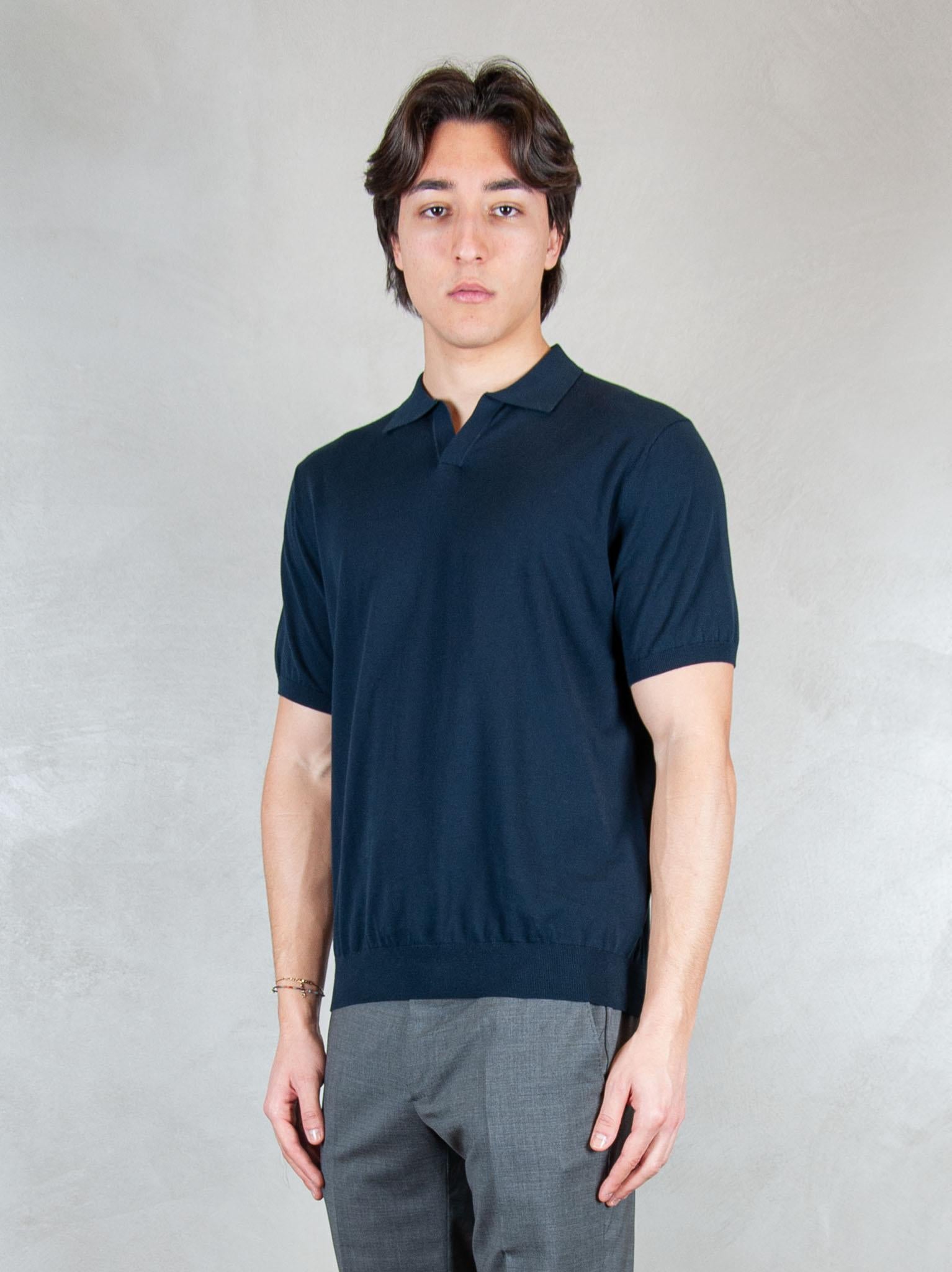 Raphael1966 Maglia Polo Capri Cotone Crepe DK17008 BLU NOTTE Raphael - Dkt 
