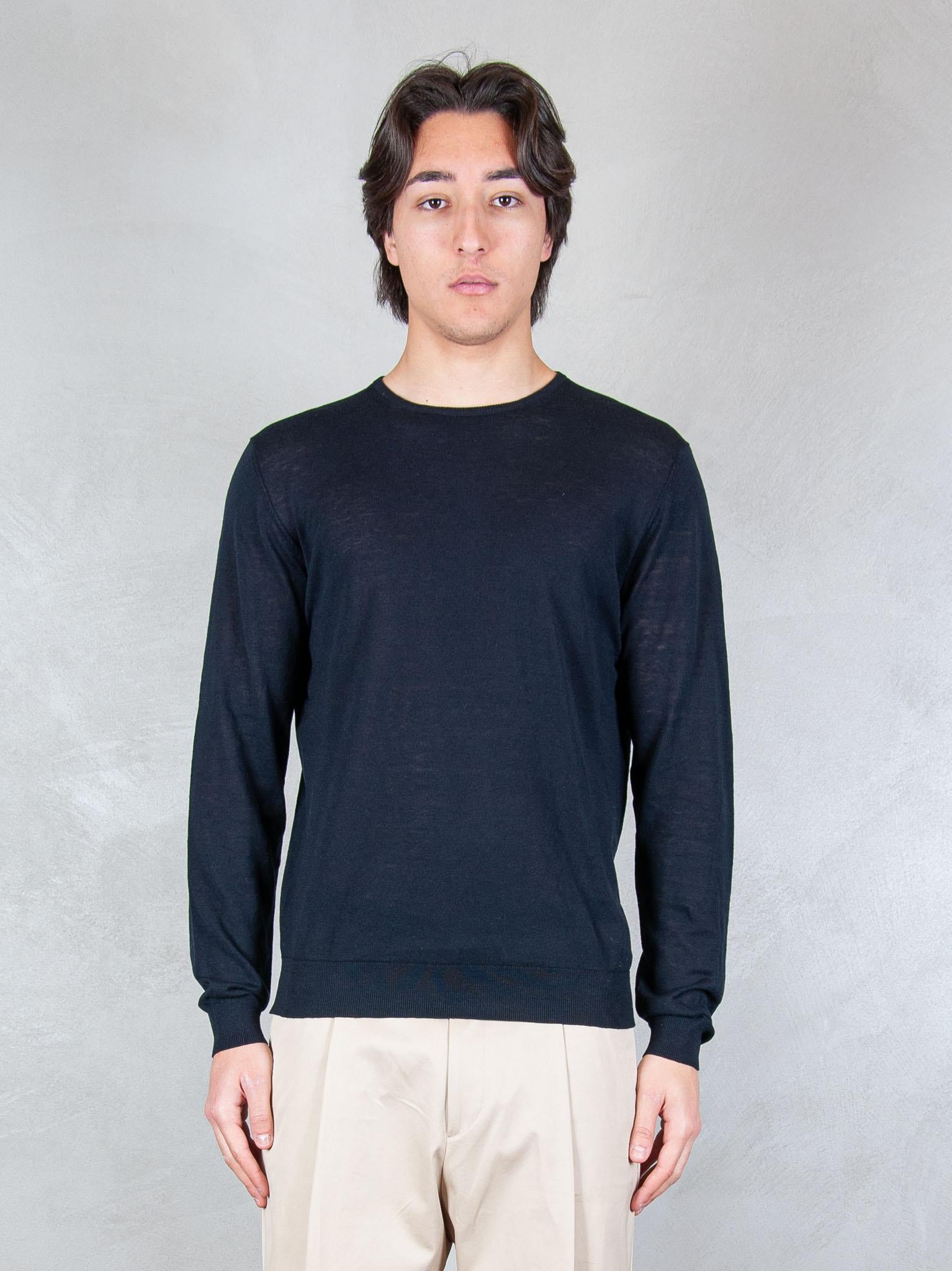 Seinse Maglia Girocollo Cotone e Seta ME3318 BLUE NAVY Seinse 
