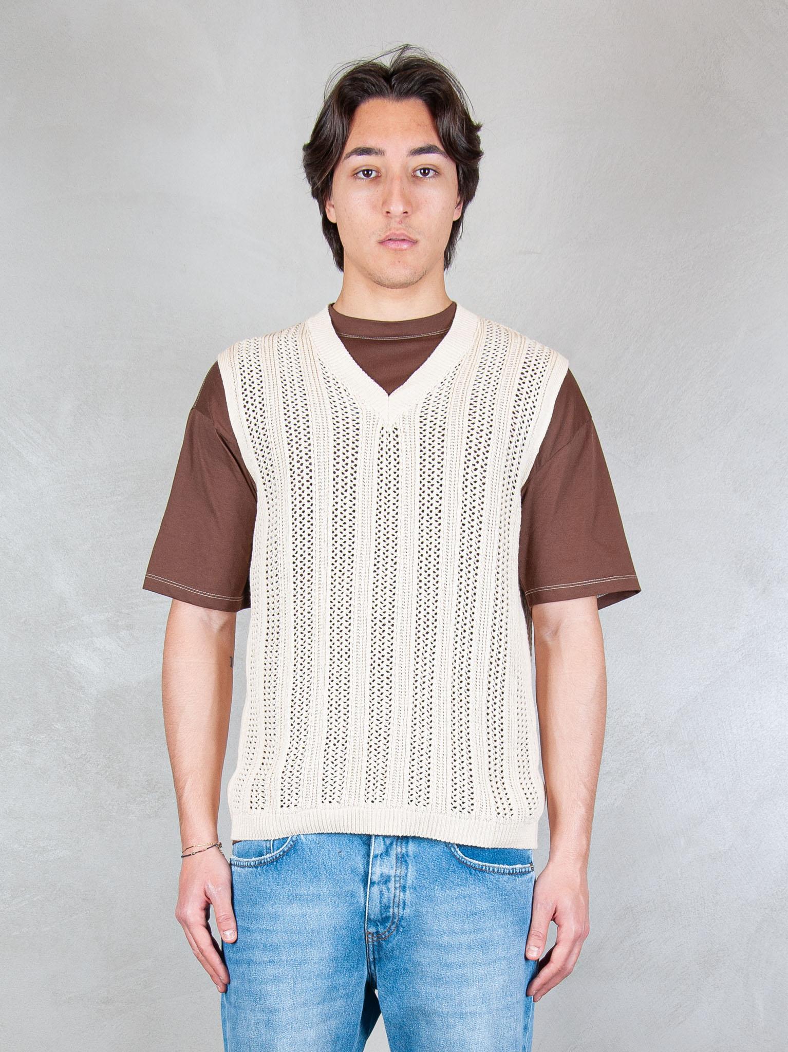 Seinse Maglia Gilet Scollo V ME3254 OFF WHITE Seinse 
