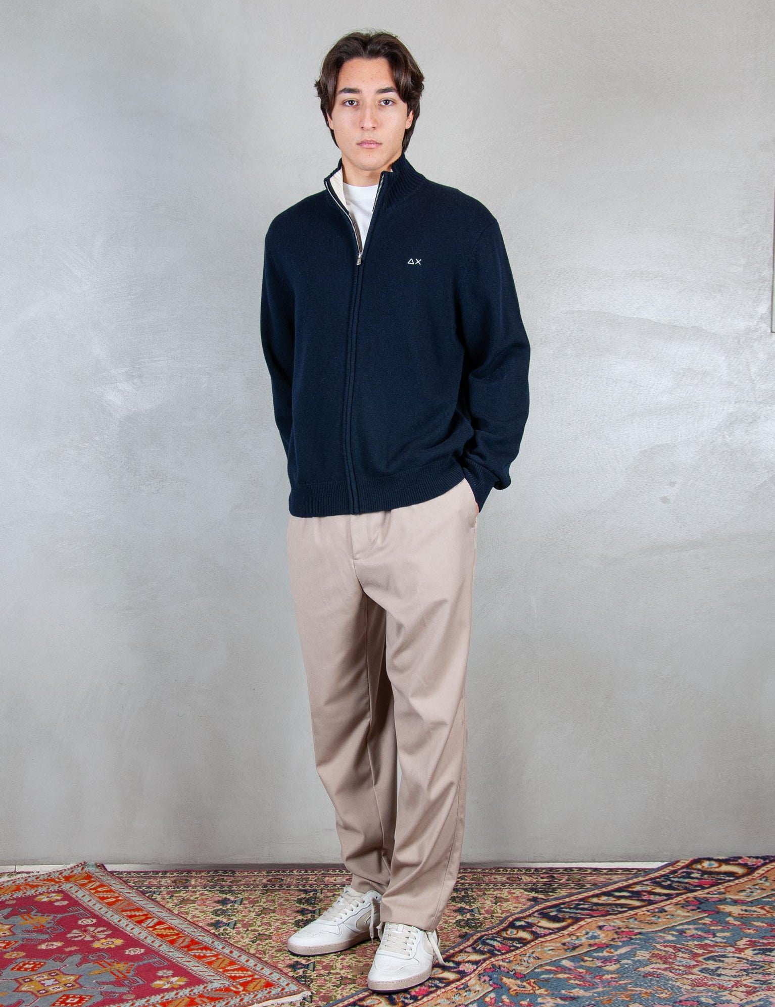 Sun68 Maglia Giubbotto Zip Costa Inglese K45135 07 Sun68 