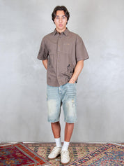 Parra Camicia <BR/>Crooked face 55320 BROWN Parra 