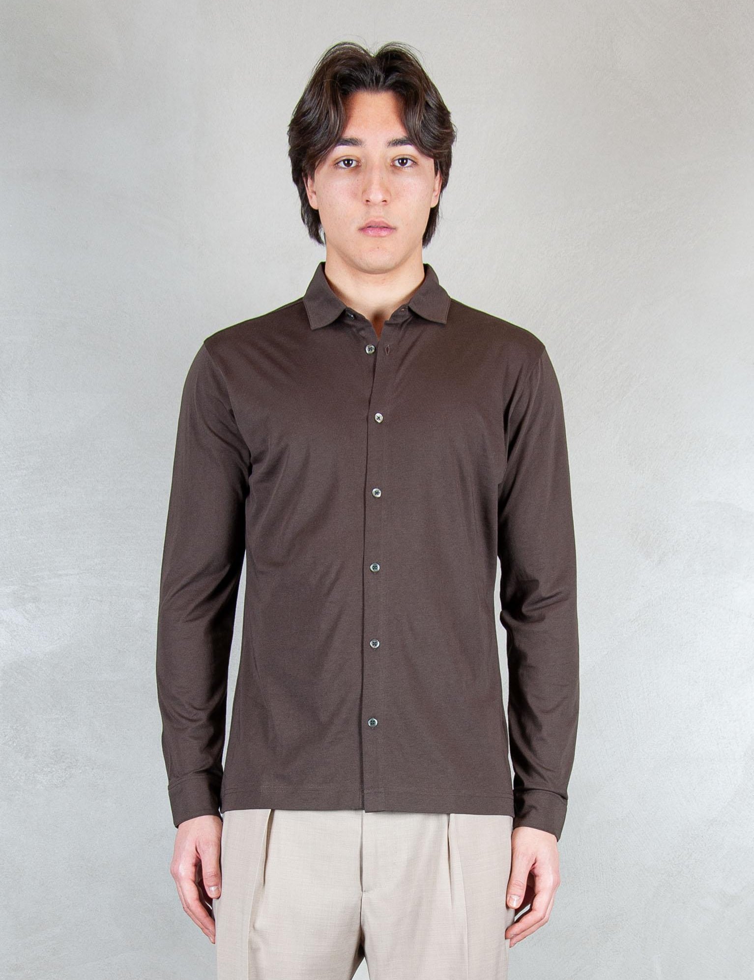 >Camicia Cotone Pima DK17109 MORO Raphael - Dkt 
