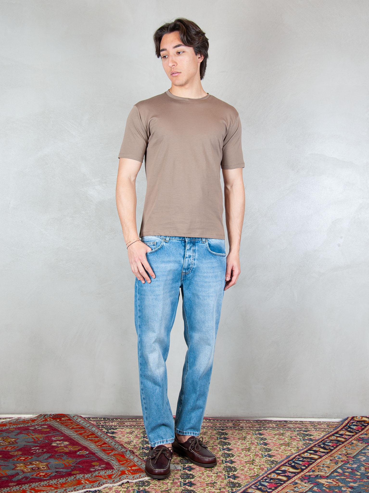 Seinse Tshirt Doppio Collo Taglio Vivo TE3304 FANGO Seinse 