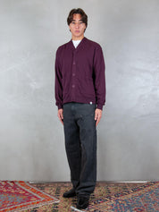 Woc felpa <BR/>Seattle cardigan SW026FL VINO WOC 