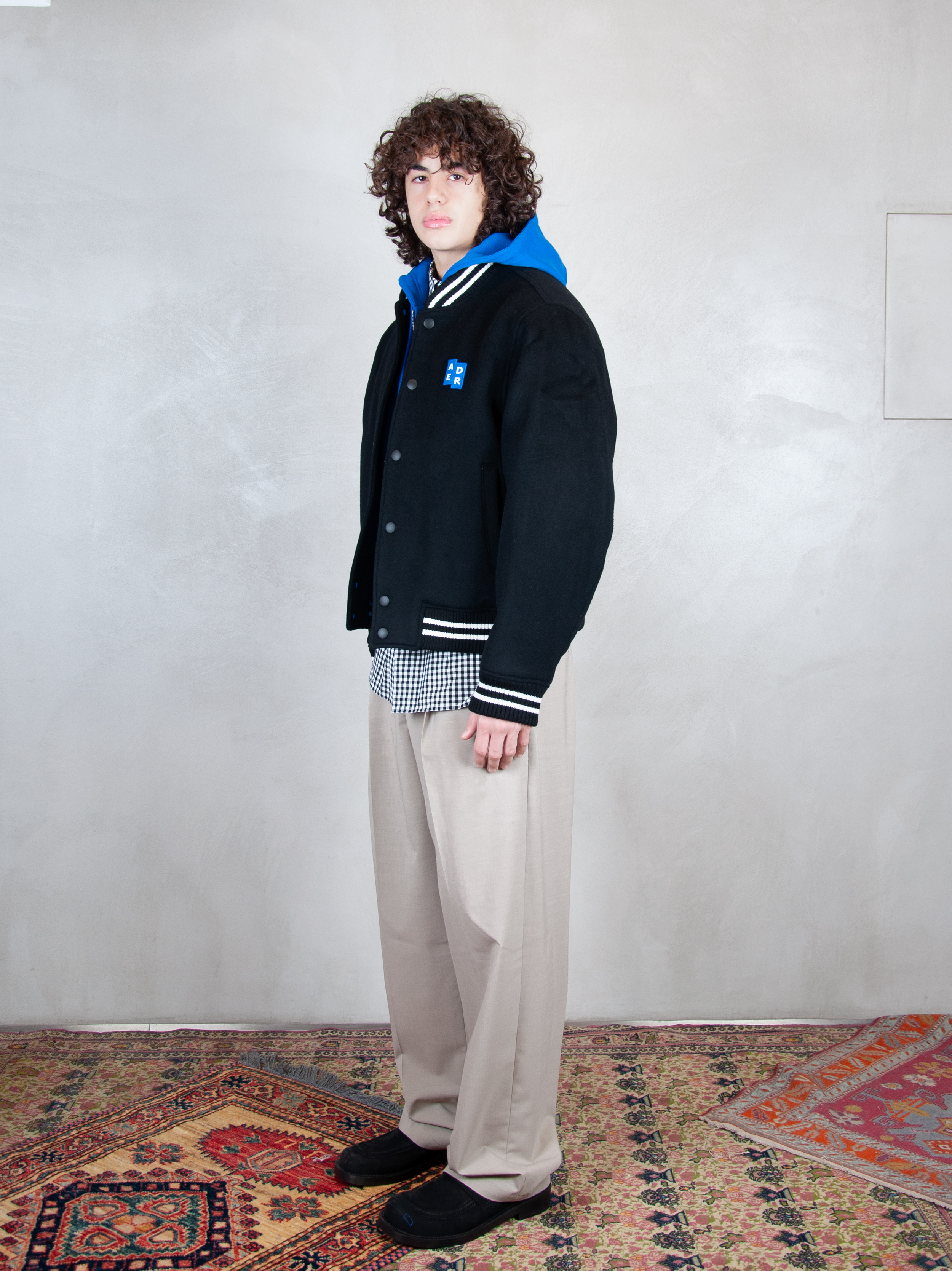 Ader Error Giubbotto College Bomber BM42FYJK0504 BK-NOIR Ader Error 