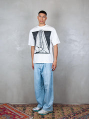 TTT T-Shirt <BR/>Drapery tee 13TS004 WHITE TTT 