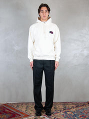 Parra Felpa <BR/>Circled Script Logo hooded 54430 OFF WHITE Parra 