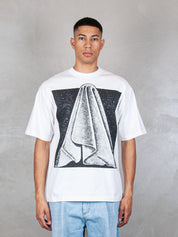TTT T-Shirt <BR/>Drapery tee 13TS004 WHITE TTT 